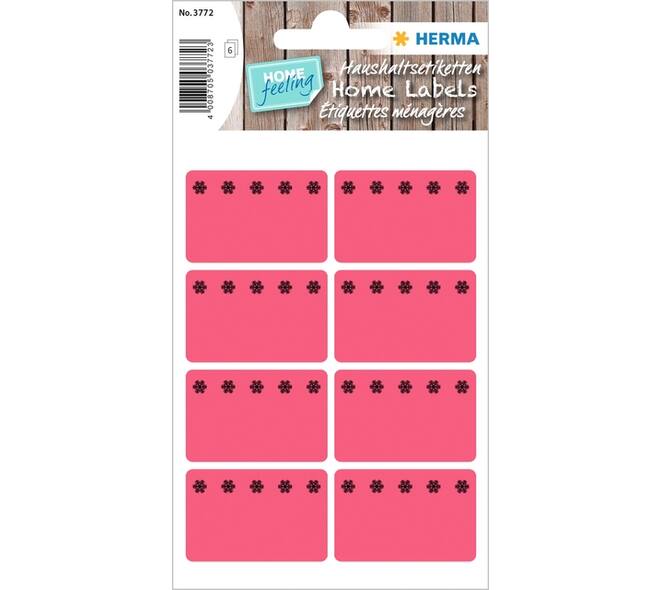 Etiket HERMA 3772 26x40mm diepvries rood 48 stuks