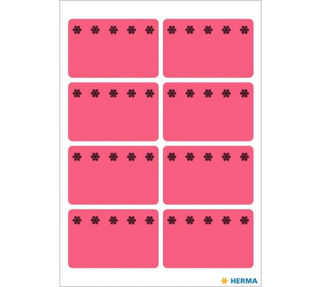 Etiket HERMA 3772 26x40mm diepvries rood 48 stuks