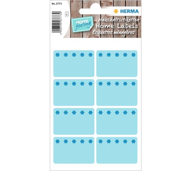 Etiket HERMA 3773 26x40mm diepvries blauw 48 stuks