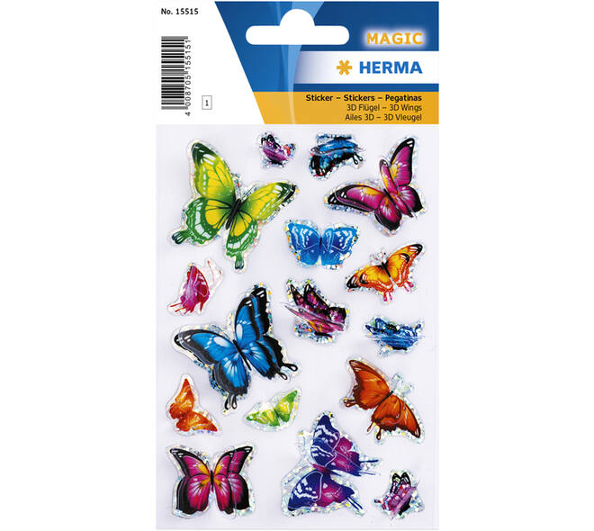 Etiket HERMA 15515 vlinder 3D vleugeleffect
