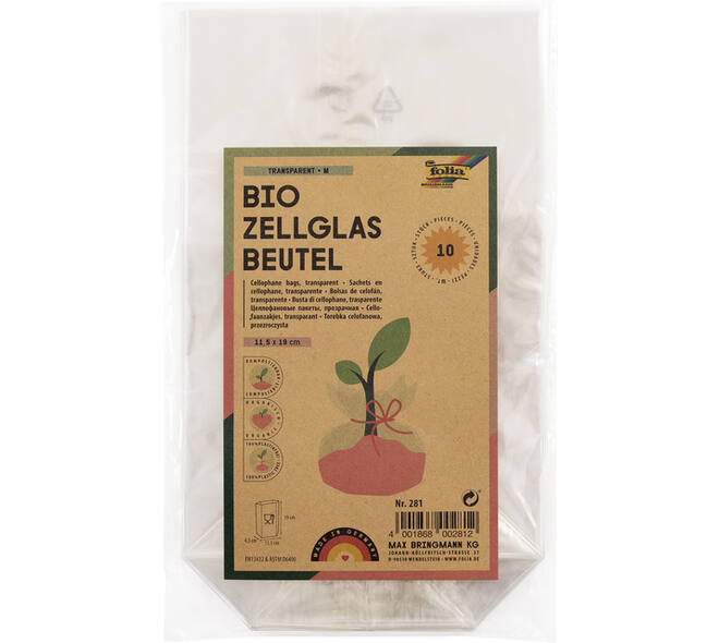 Cellofaanzak Folia 115x190mm 10 stuks transparant