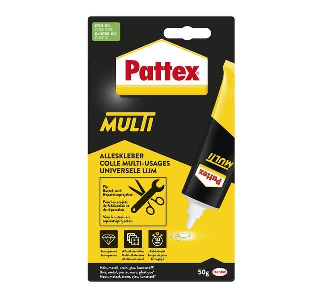 Alleslijm Pattex Multi tube 50gram op blister