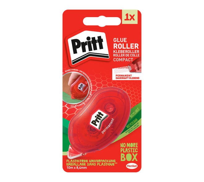 Lijmroller Pritt Compact permanent 10m op blister