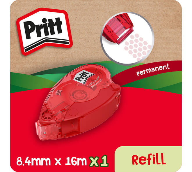 Lijmroller Pritt Compact permanent 10m op blister