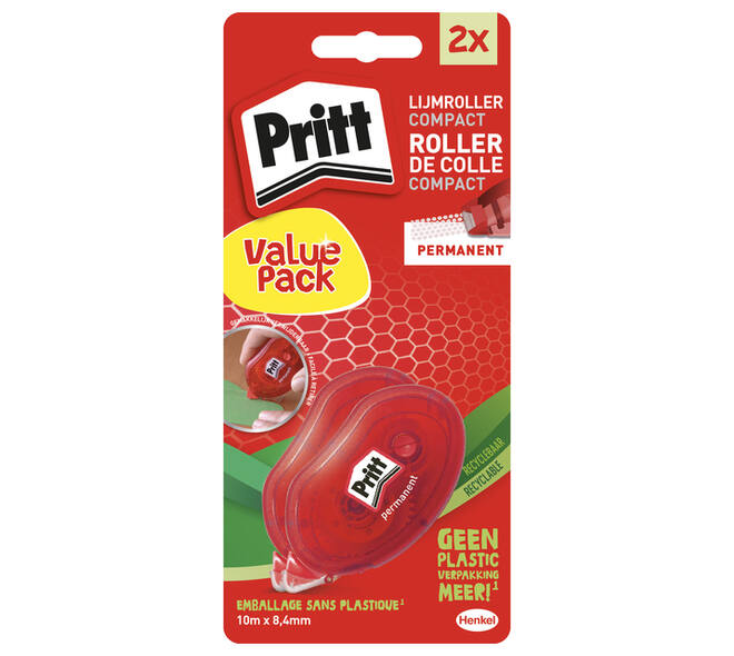 Lijmroller Pritt Compact permanent 2e halve prijs op blister