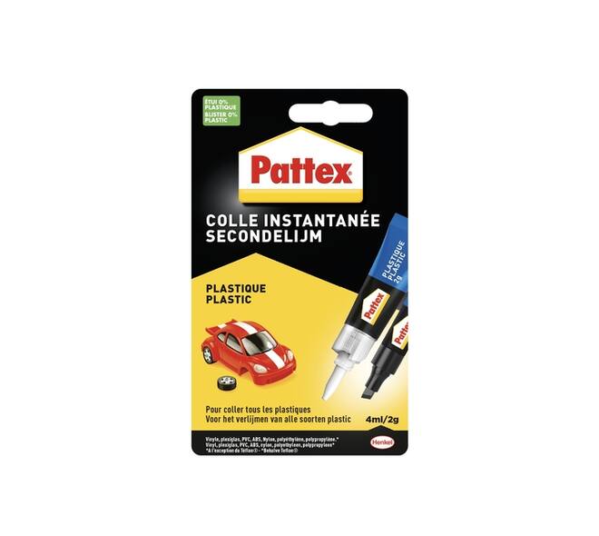 Secondenlijm Pattex all plastic tube 2 gram op blister