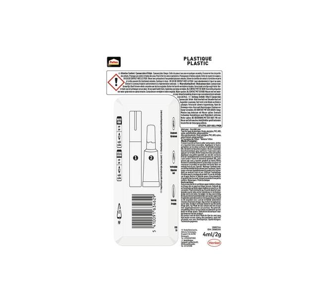 Secondenlijm Pattex all plastic tube 2 gram op blister