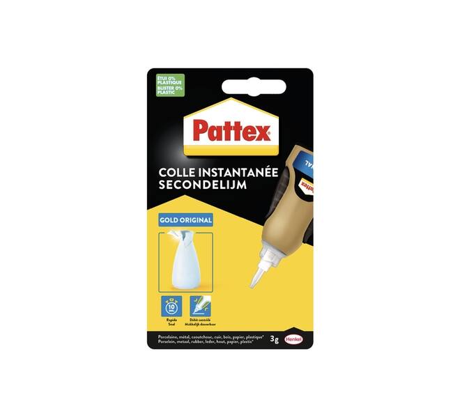 Secondelijm Pattex Gold original tube 3gram op blister