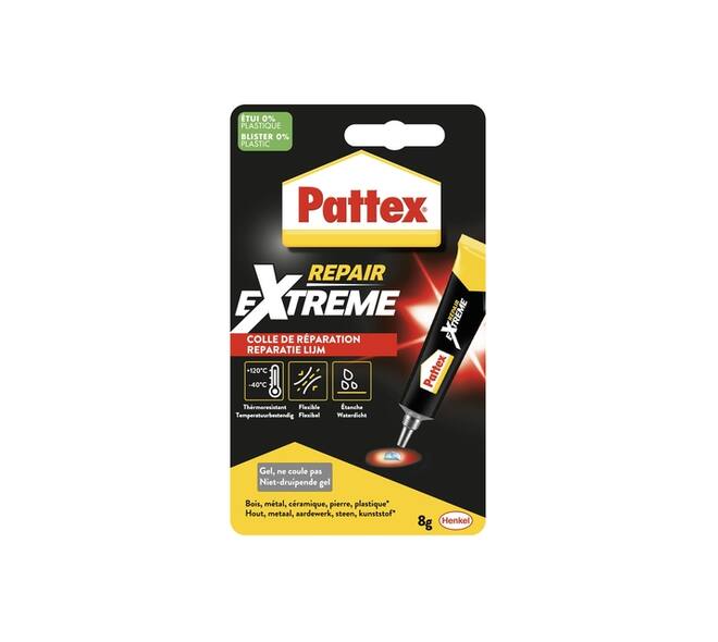 Alleslijm Pattex Repair Extreme tube 8 gram op blister