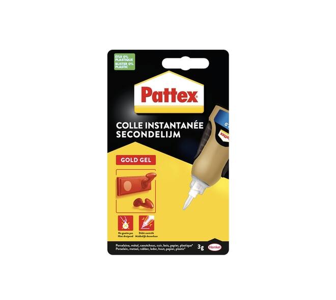 Secondelijm Pattex Gold GEL tube 3 gram op blister
