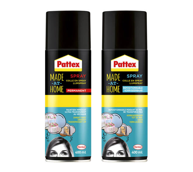 Lijmspray Pattex hobby spuitbus permanent 400ml