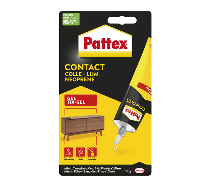 Alleslijm Pattex Tixgel Tube 50 gram op blister