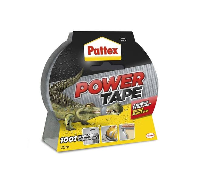 Plakband Pattex Power Tape 50mmx25m grijs