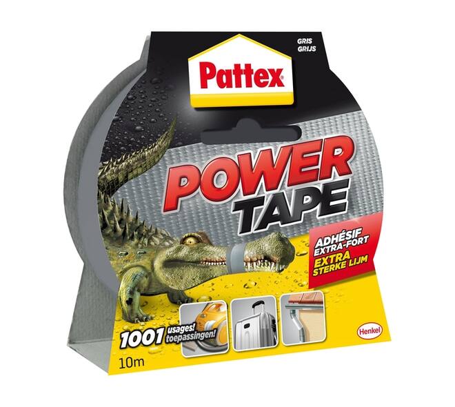 Plakband Pattex Power Tape 50mmx10m grijs