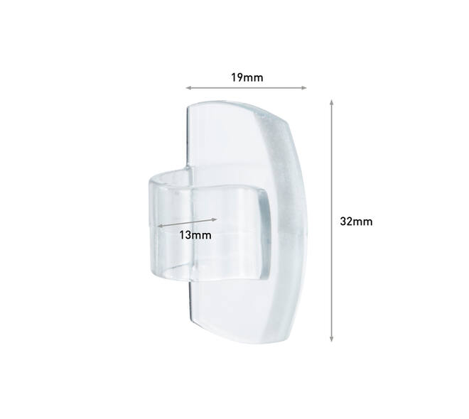 Kabelklem Command rond incl bevestigingsstrips transparant 4 stuks
