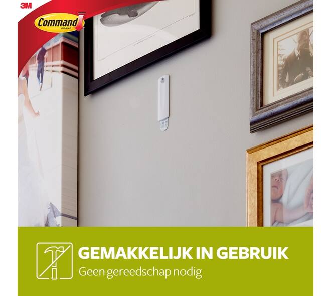 Haak Command kunststof tbv schilderijen incl bevestigingsstrip