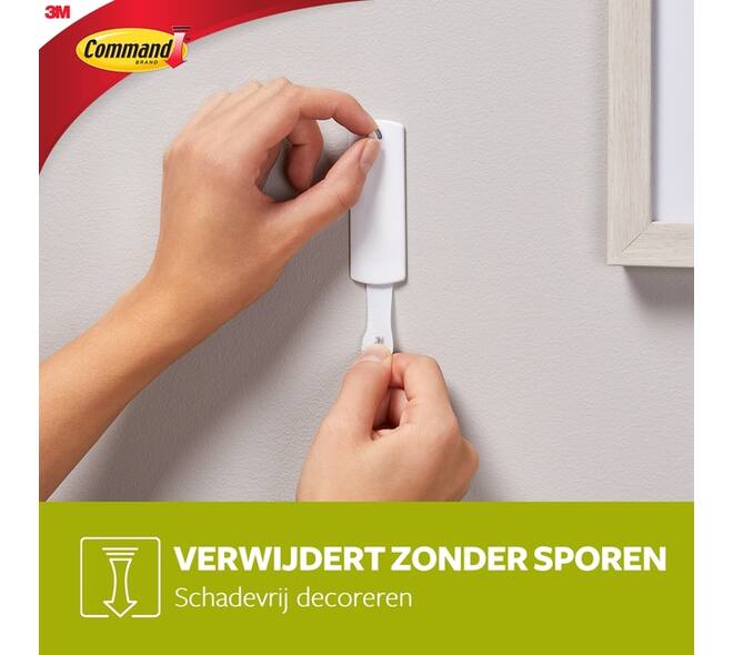 Haak Command kunststof tbv schilderijen incl bevestigingsstrip