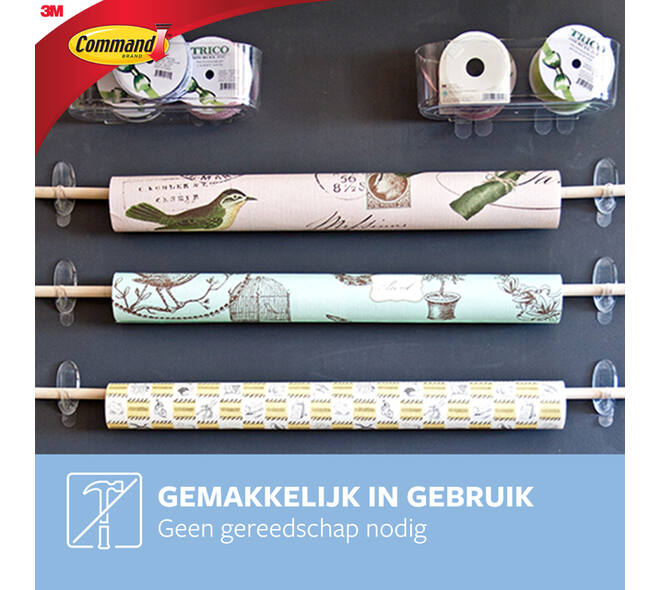 Haak Command middelgroot ovaal incl bevestigingsstrip 2 stuks