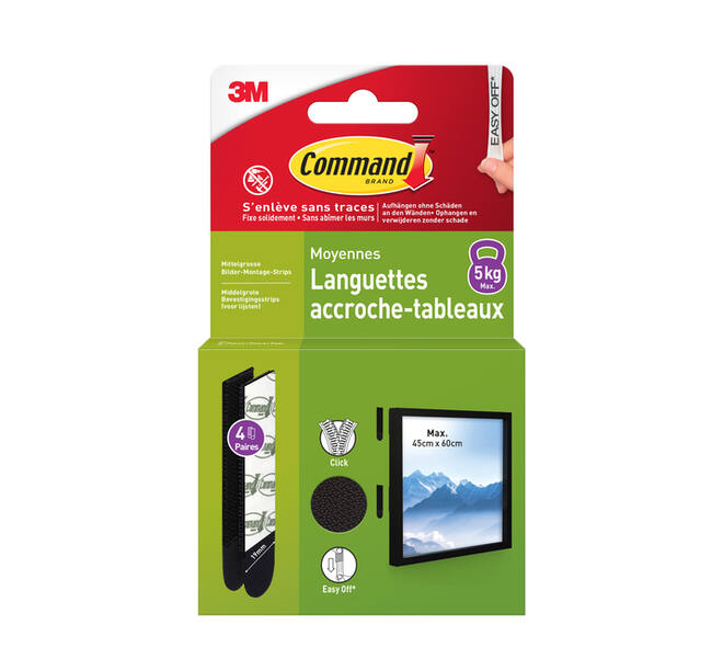 Bevestigingsstrip Command middelgroot klik vast  5,4kg zwart