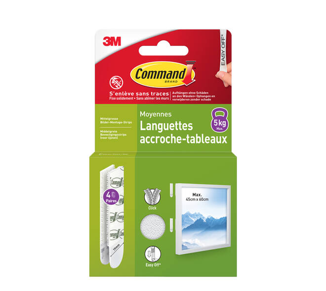 Bevestigingsstrip Command middelgroot klik vast 5,4kg wit
