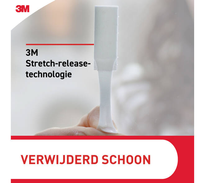 Bevestigingsstrip Command klik vast klein 1,8kg wit