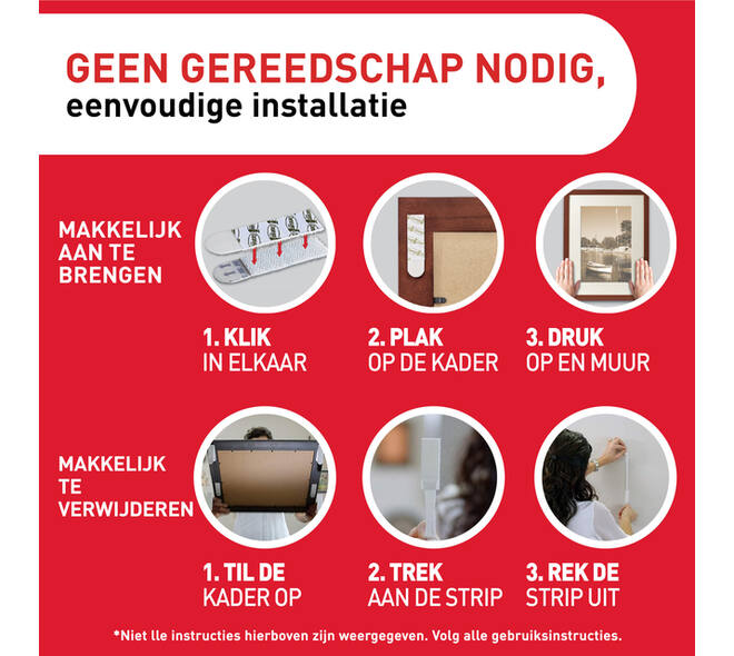 Bevestigingsstrip Command groot klik vast 7,2kg zwart