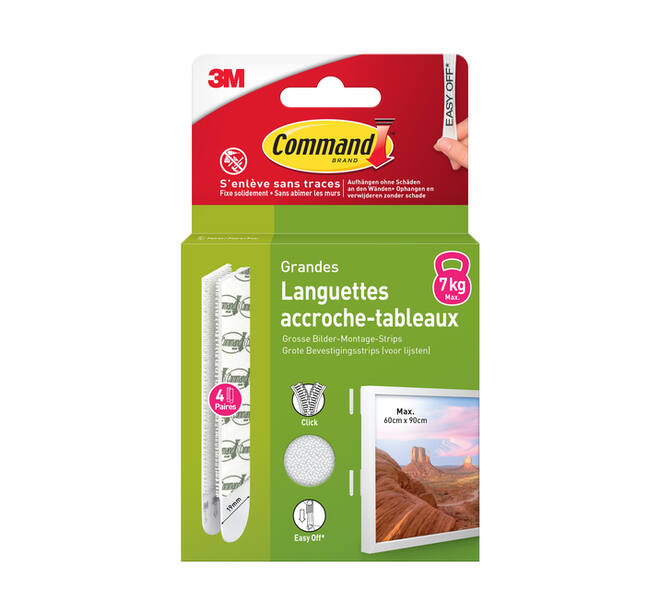 Bevestigingsstrip Command groot klik vast 7,2kg wit
