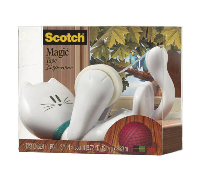 Plakbandhouder Scotch C39 kat + 1rol magic tape 19mmx7.5m