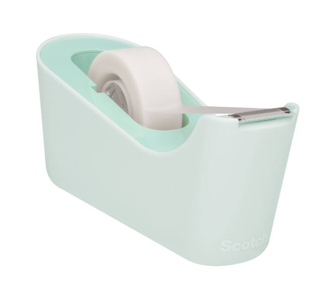 Plakbandhouder Scotch C18 mint + 4 rollen magic tape 19mmx33m