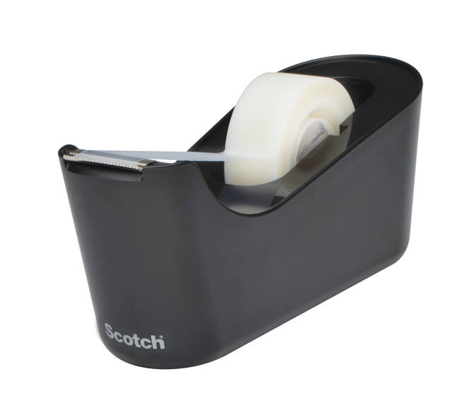 Plakbandhouder Scotch C18 zwart + 1 rol magic tape 19mmx33m