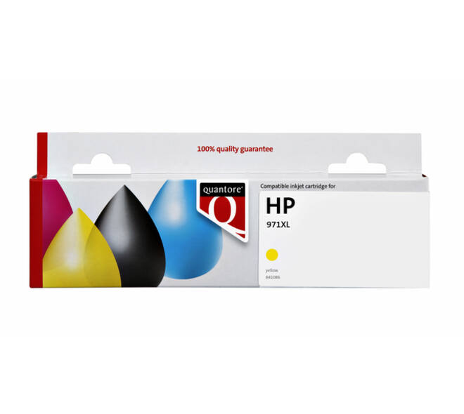 Inktcartridge Quantore alternatief tbv HP CN628AE 971XL geel HC