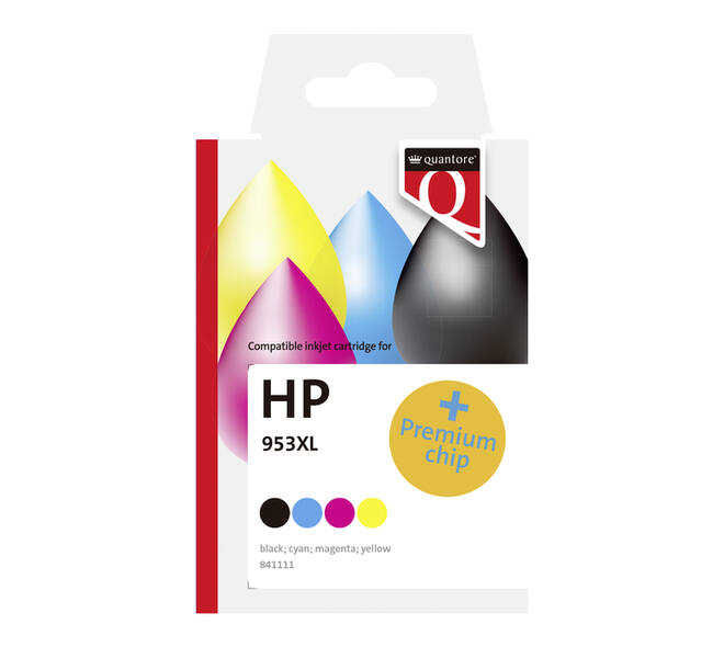 Inktcartridge Quantore alternatief tbv HP 3HZ52AE 953XL zwart 3 kleuren HC