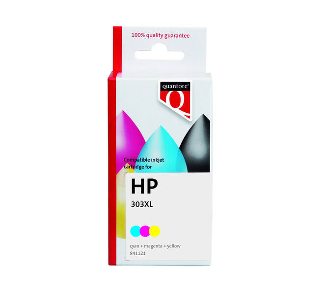 Inktcartridge Quantore alternatief tbv HP T6N03AE 303XL kleur HC