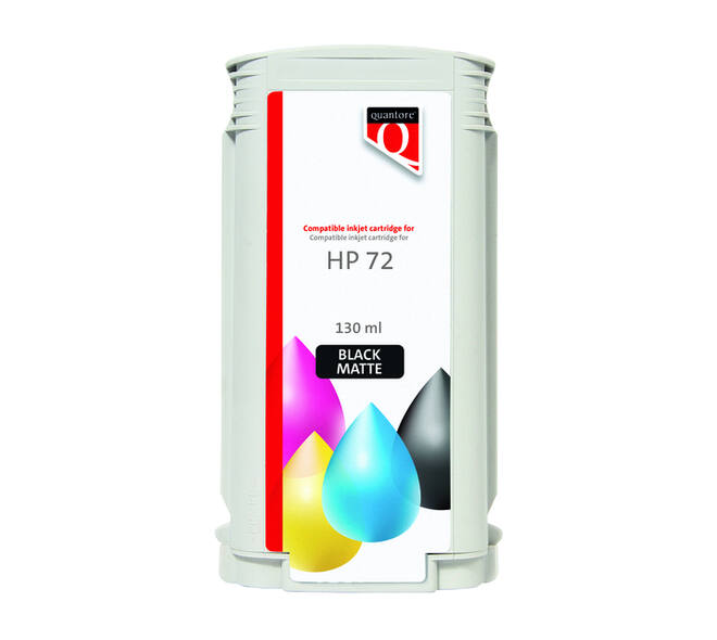 Inktcartridge Quantore alternatief tbv HP 72 C9403A mat zwart