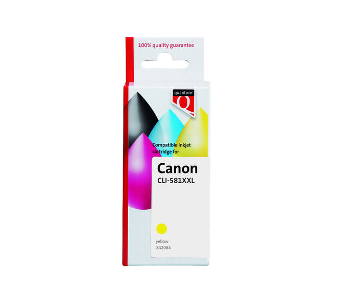 Inktcartridge Quantore alternatief tbv Canon CLI-581XXL geel