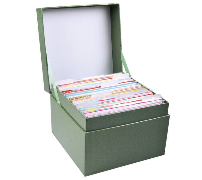 Wenskaartbox Paperclip inclusief 75 wenskaarten