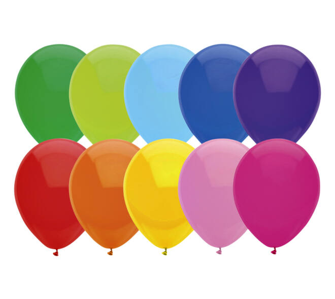Ballon Haza uni 30cm 10 stuks assorti