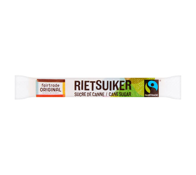 Rietsuikersticks Fairtrade Original 600 stuks