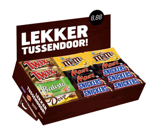 Snoep verzameldoos Mars Snickers Twix M&M Balisto Dove