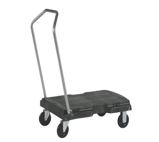Transportkar Rubbermaid Triple Trolley inklapbaar 227kg zwart