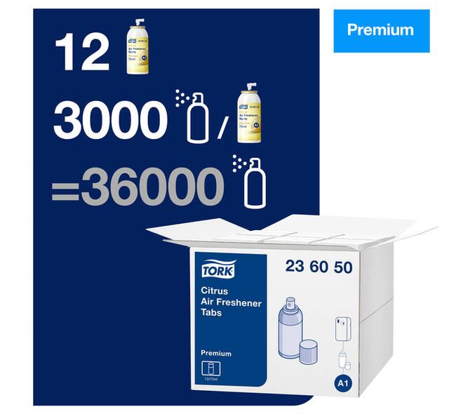 Luchtverfrisser Tork A1 Premium spray citrus 236050