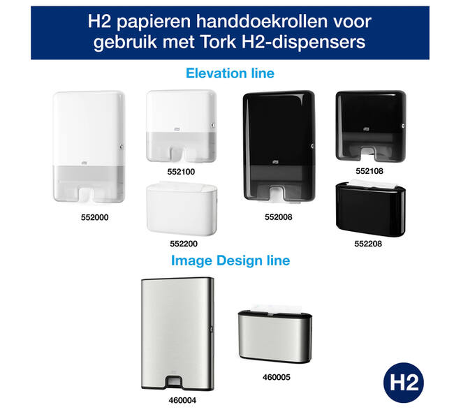 Handdoek Tork H2 Xpress Premium multifold 2-laags 212x340mm 21x100 vel wit 100297
