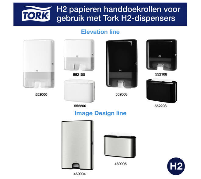 Handdoek Tork H2 Xpress Premium multifold 2-laags 212x340mm 21x110 vel wit 100288