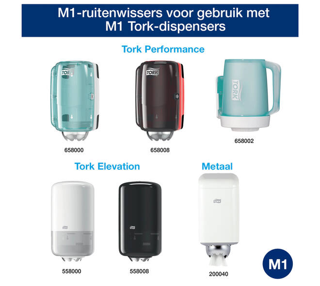 Poetspapier Tork M1 Advanced 1-laags 120m wit 100130