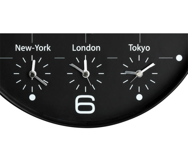 Wandklok Unilux On Time Ø 30.5cm zwart/wit