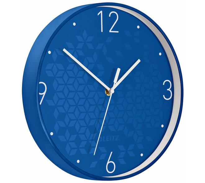 Wandklok Leitz WOW Ø29cm blauw