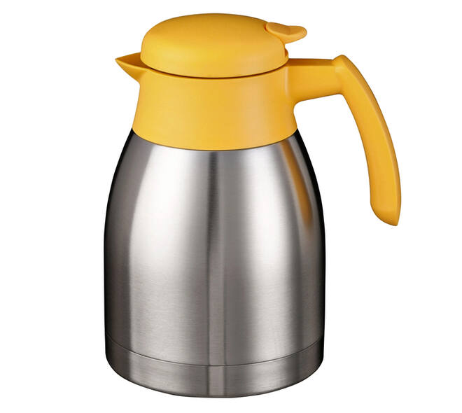 Thermoskan Bravilor dubbelwandig 1.5 liter RVS geel