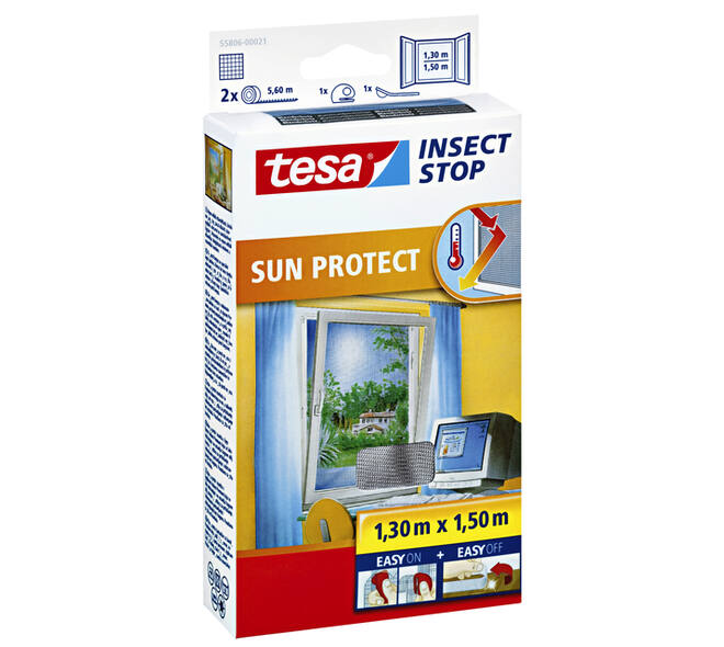 Insectenhor tesa® Insect Stop SUN PROTECT raam 1,3x1,5m antraciet