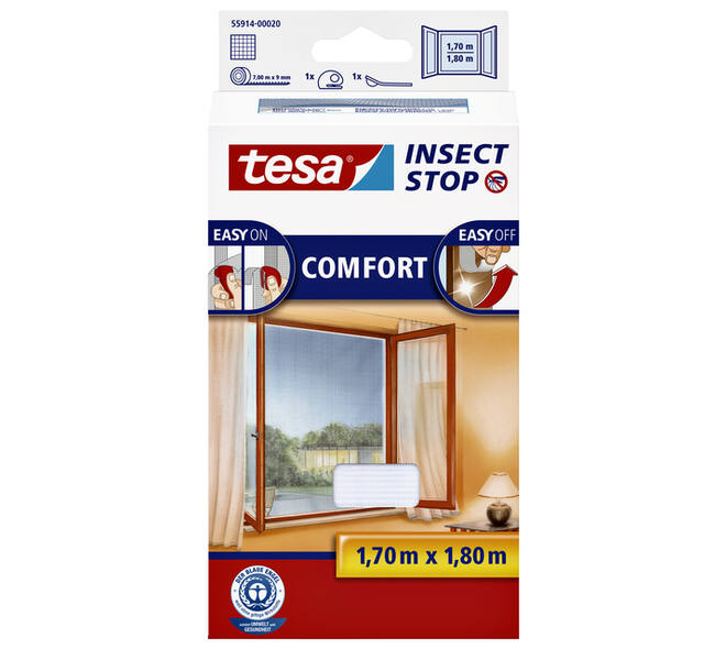 Insectenhor tesa® Insect Stop COMFORT raam 1,7x1,8m wit
