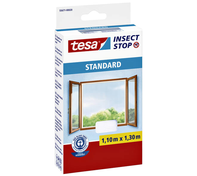 Insectenhor tesa® Insect Stop STANDARD raam 1,10x1,30m wit